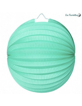 Lampion Boule En Papier Vert Menthe 20 Cms Les Bambetises