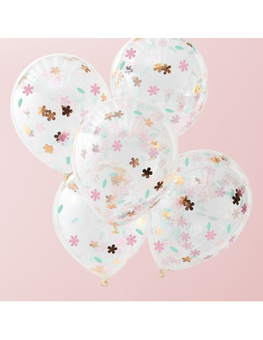 5-ballons-confettis-fleurs-pastels-rose-gold-decoration-fete-boheme-champetre