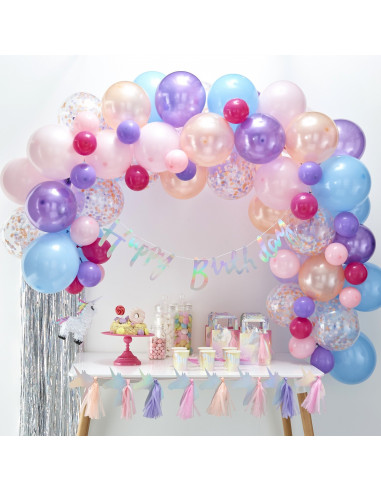 décoration anniversaire ballon licorne