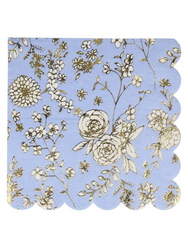 Grandes Serviettes Liberty Blanche Gold Florale