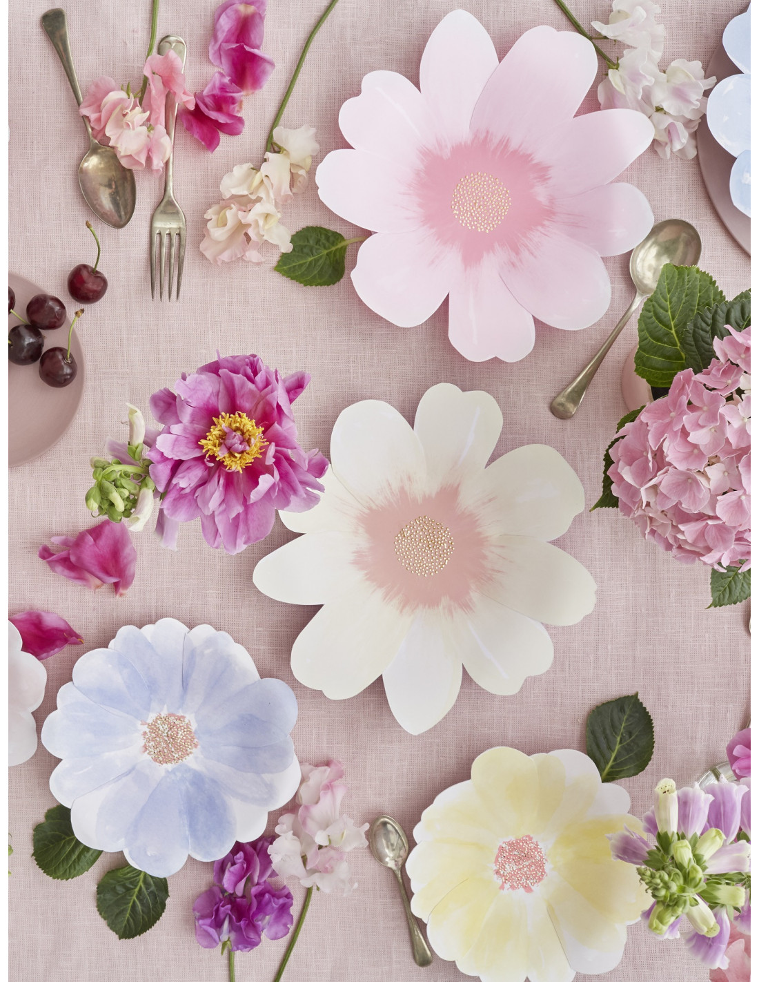 5 Pompons en Papier de Soie Rose Pastel - Les Bambetises