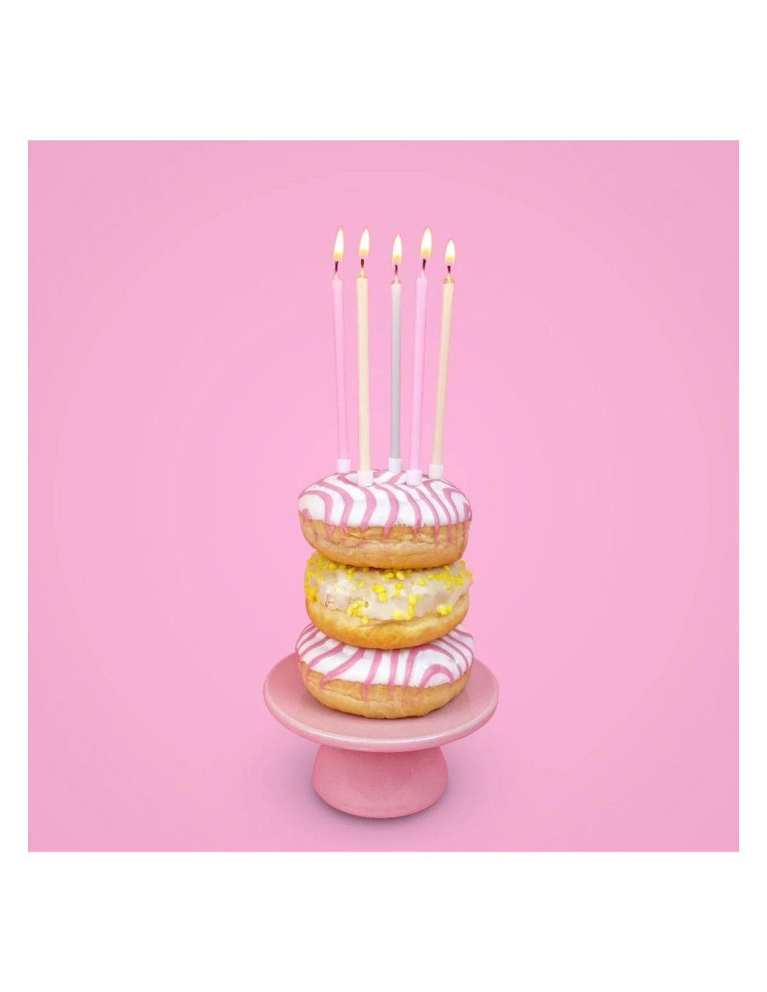 Bougies anniversaire géantes pastel