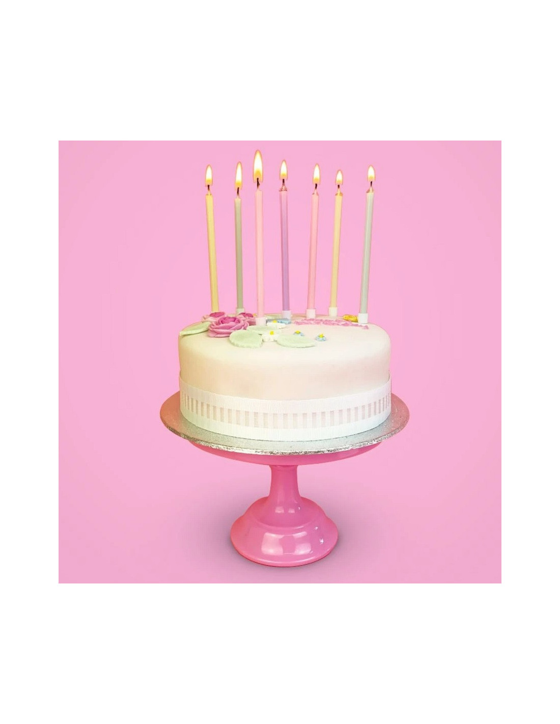 Bougies anniversaire géantes pastel