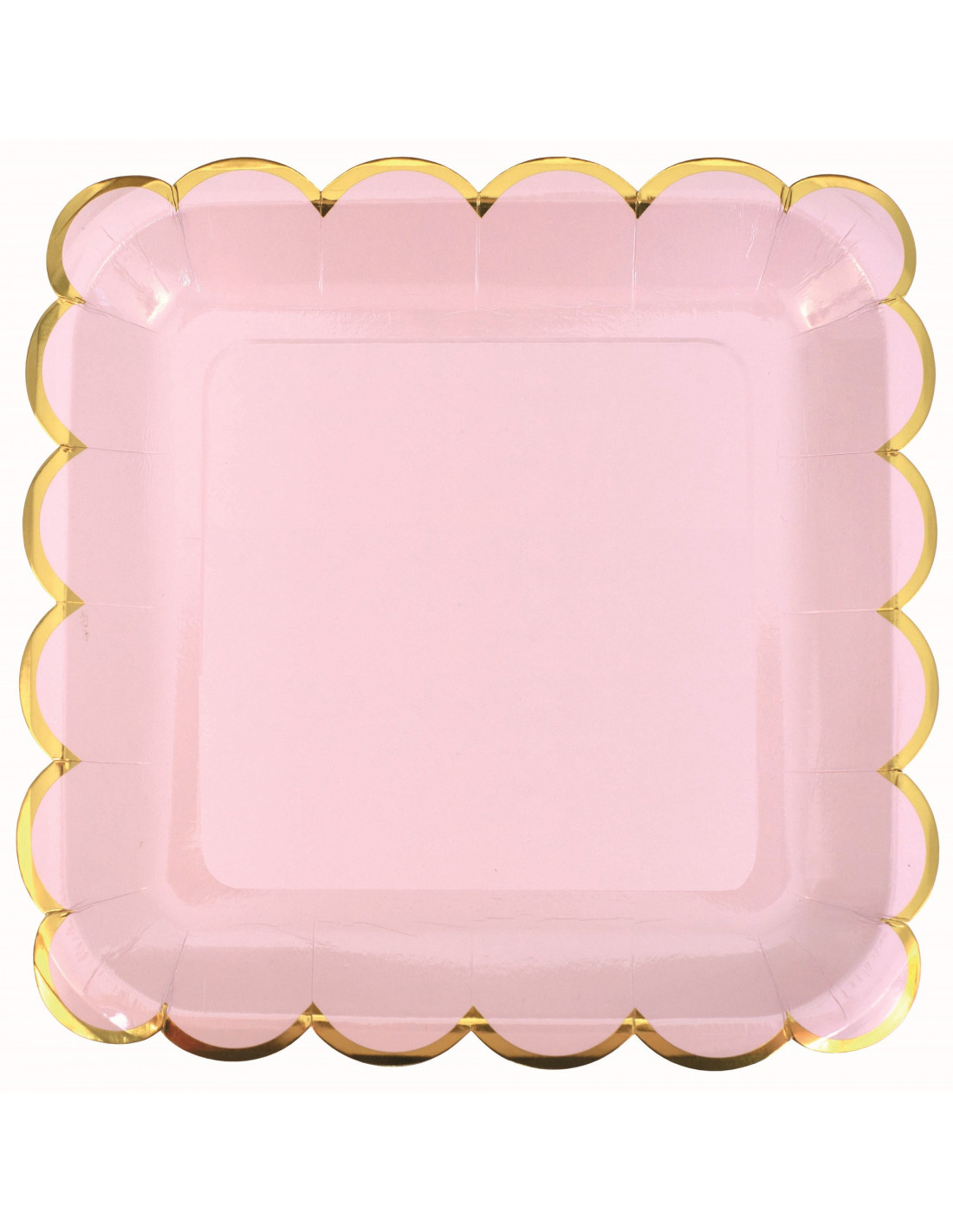 Ensemble de 80 assiettes de fête jetables motifs floral roses 23 cm 