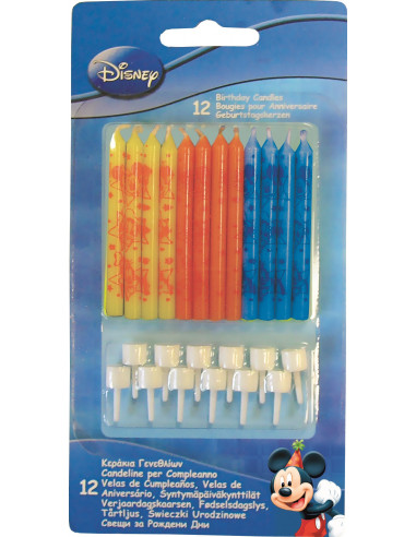 12 Bougies Anniversaire Multicolores Mickey™