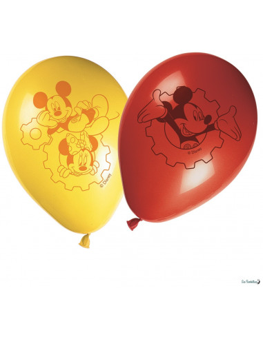 8 Ballons Mickey™& Minnie™ Rouges et Jaunes