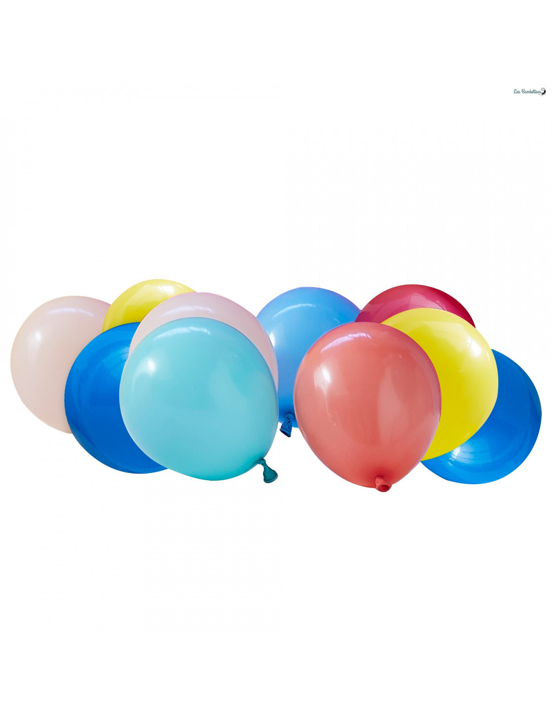 10 Ballons en latex Jaunes et Blancs - Les Bambetises