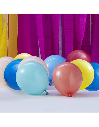 40 Petits Ballons 13 Cms Multicolores Déco Anniversaire
