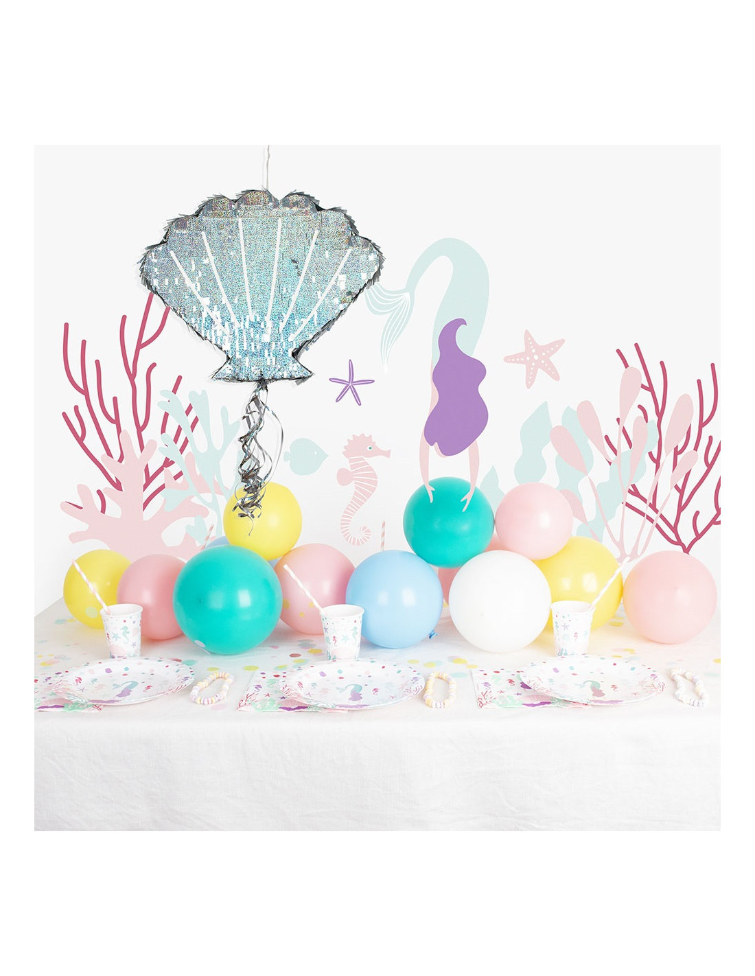 Gateau anniversaire - 7 Grands toppers sirene - My Little day