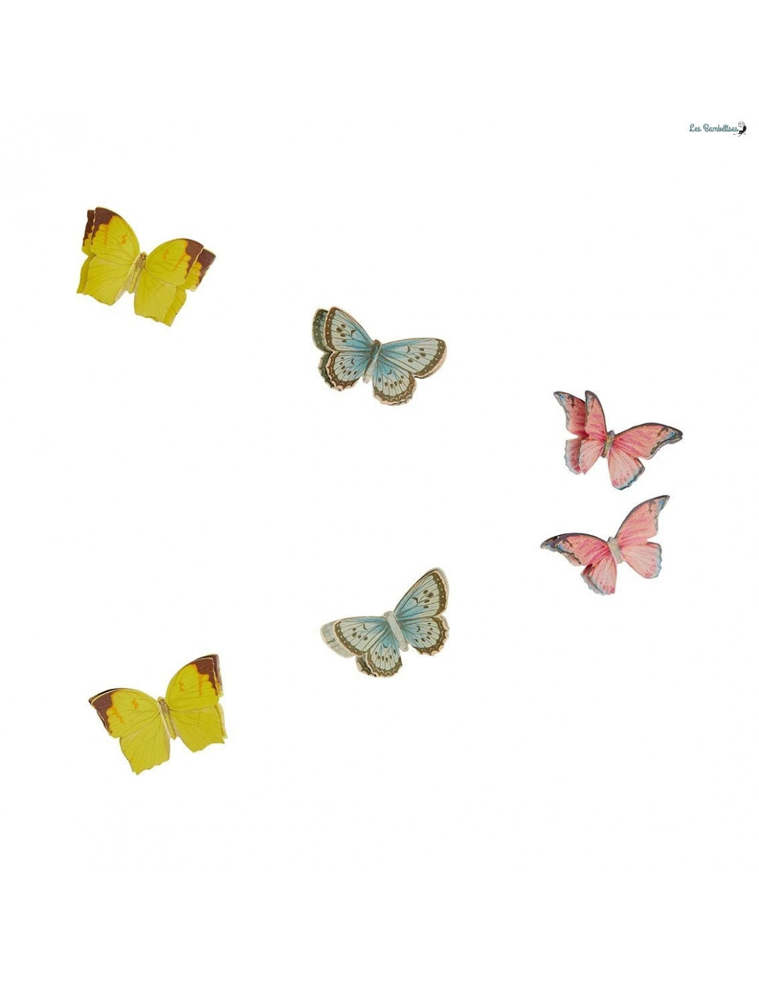 12 Papillons décoratifs dorés
