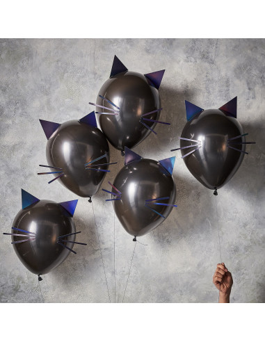 kit-5-ballons-chats-noirs-a-faire-soi-meme
