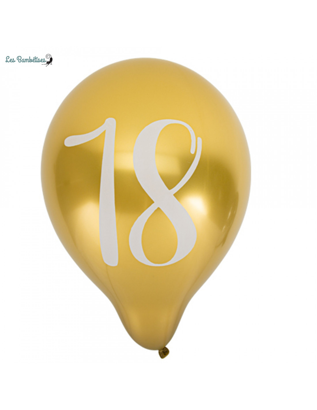 Ballons mylar aluminium chiffre 18 ans