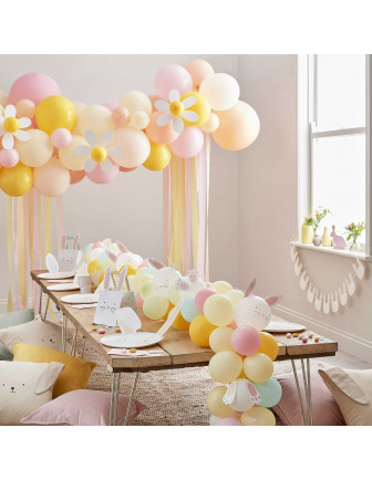 Ensemble de ballons à l'hélium en feuille de lapin de Pâques pour enfants,  décoration de fête, anniversaire, baby shower, mariage, 1-9 crème, 40 po,  25 pièces