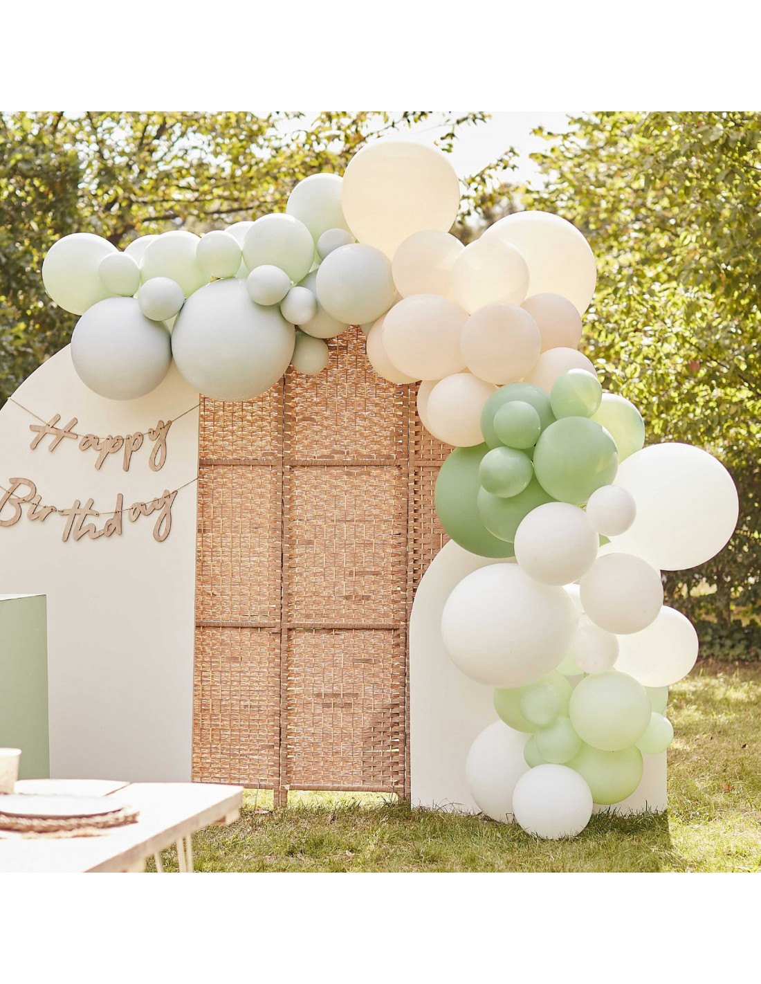 Kit Guirlande Ballons et Rubans Papier Pastels - Les Bambetises