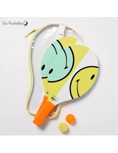 Raquettes de tennis pour enfants Raquette en plastique Ensemble de 4 avec  balles de tennis Jardin extérieur Jeu de sport de plage Jouet