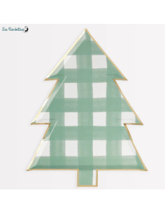 2 Sapins de Noël Verts à LED en Verre 9 cm Sirius - Les Bambetises