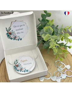 4 Mini Sacs Cadeaux Blancs Pois Dorés - Les Bambetises
