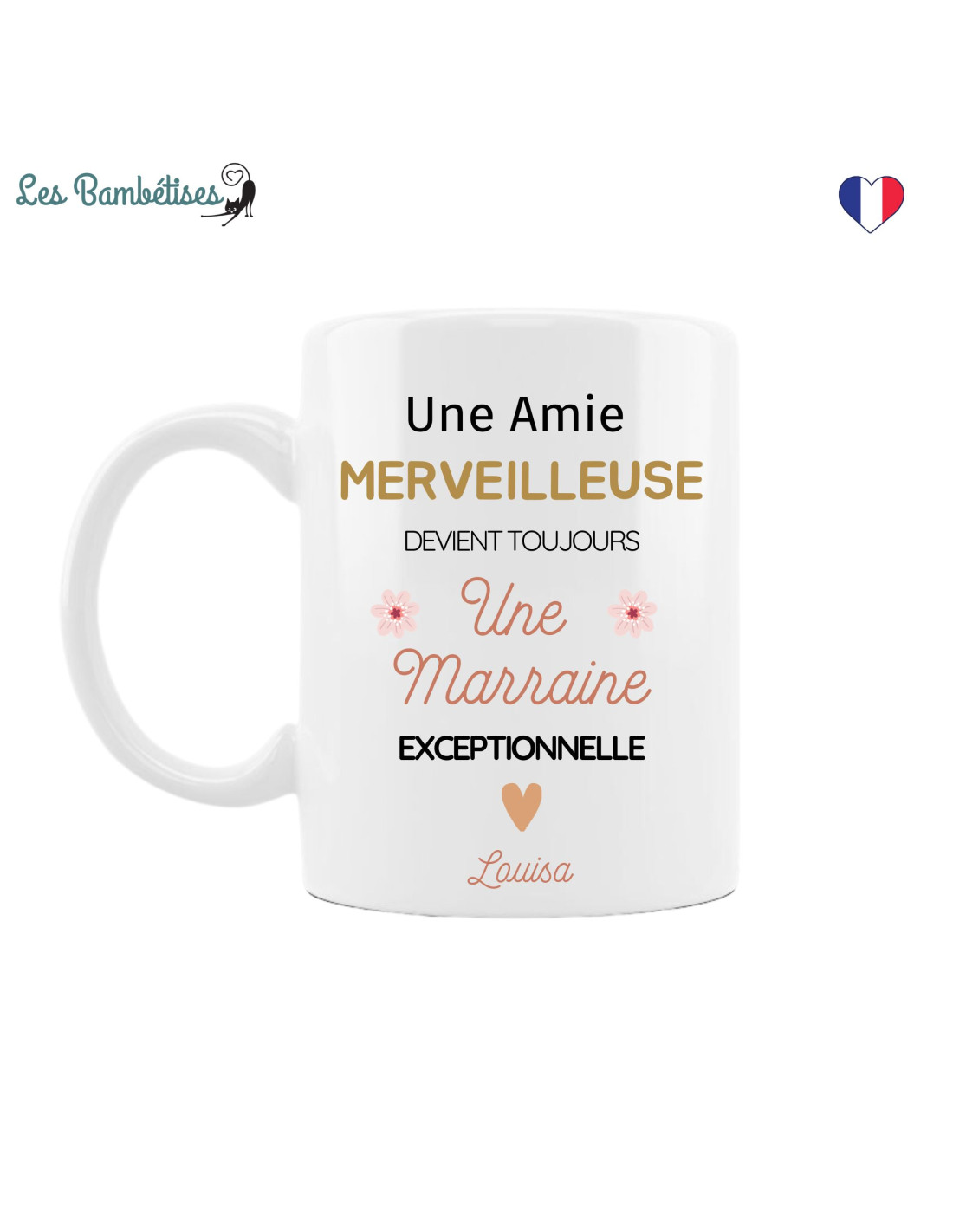 Mug Personnalisé Annonce Marraine Exceptionnelle - Les Bambetises