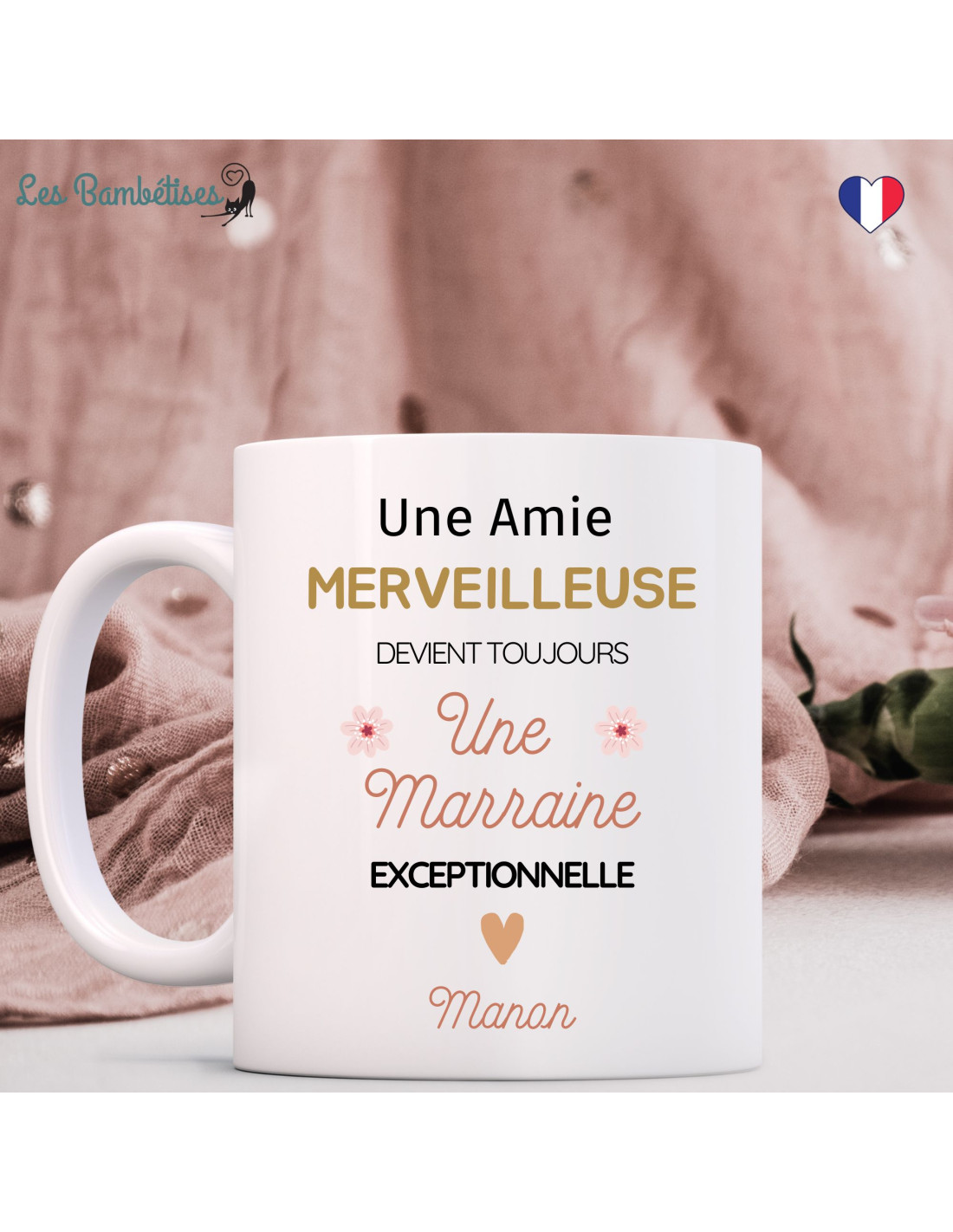 Mug Personnalisé Annonce Marraine Exceptionnelle - Les Bambetises