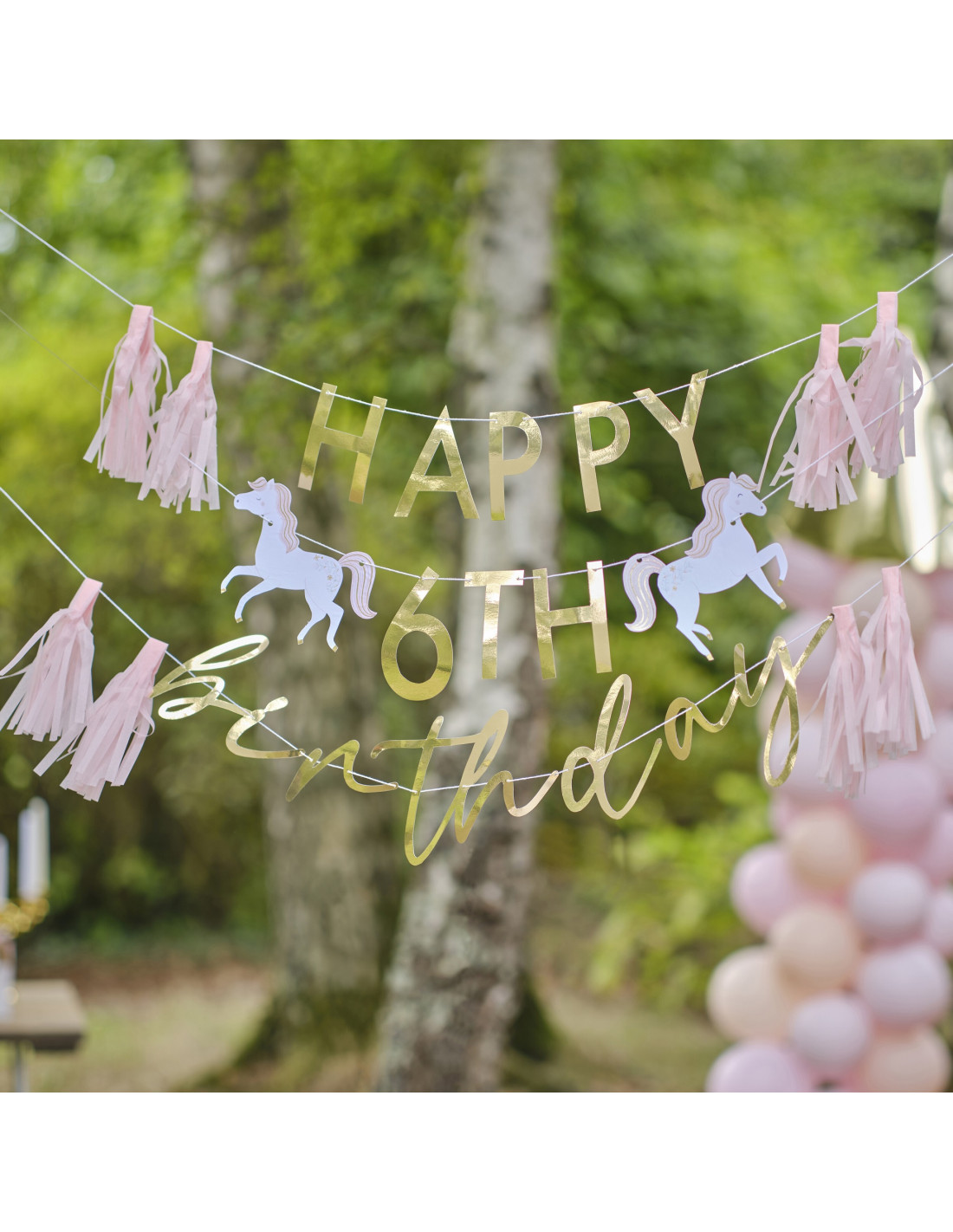 Guirlande anniversaire licorne