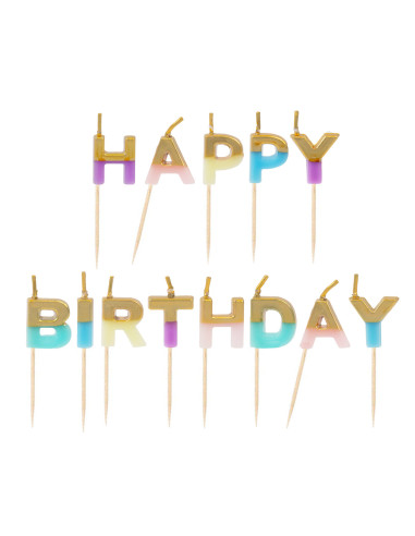 bougies-happy-birthday-pastels-or