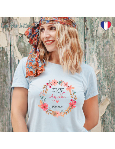 t-shirt-evjf-personnalise-fleurs-cadeau-evjf-mariee