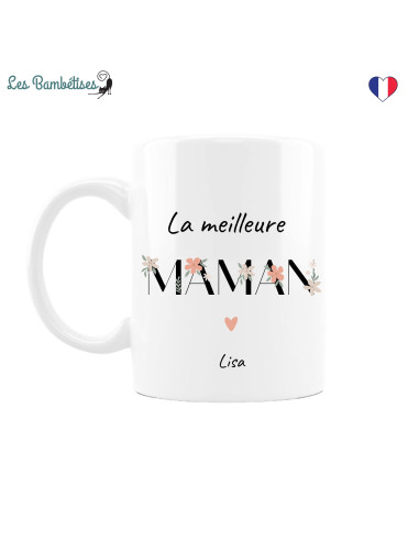 Mug Personnalisé Maman Fleurs Boho