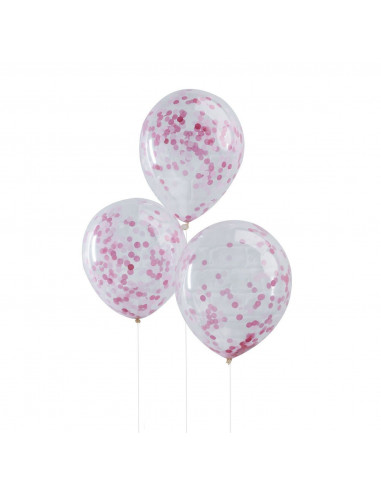Kit 12 Ballons Confettis, Etoiles, Ronds Dorés - Les Bambetises