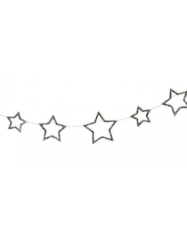 Guirlande 42 étoiles argentées meri meri