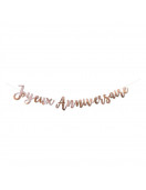 Guirlande décorative rose gold écriture "Joyeux anniversaire"