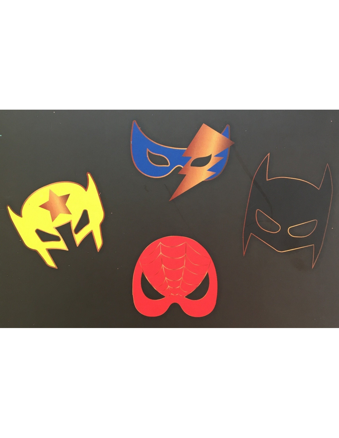 8 Masques de Super Héros en Carton - Les Bambetises