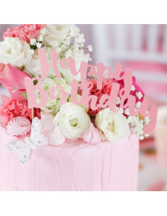 JKJF 1 décoration de gâteau d'anniversaire pour garçon 1er anniversaire -  Décoration de gâteau Happy Birthday - Guirlande de décoration de gâteau  pour