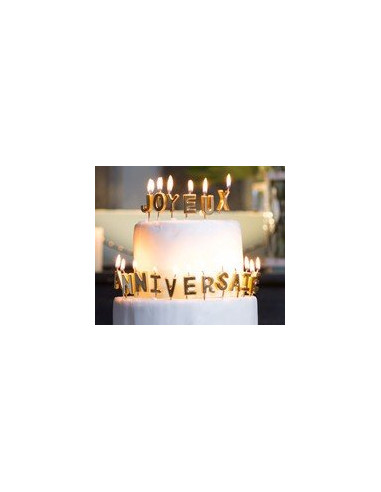 15 bougies d'anniversaire Étoiles dorées