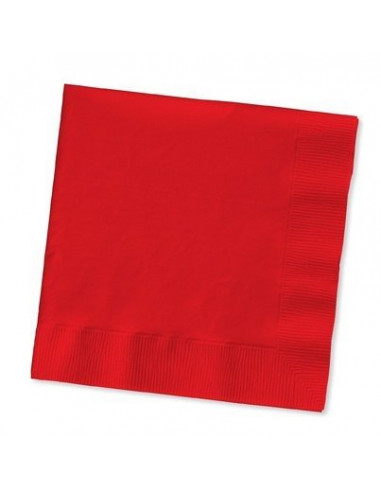 20 serviettes en papier rouge