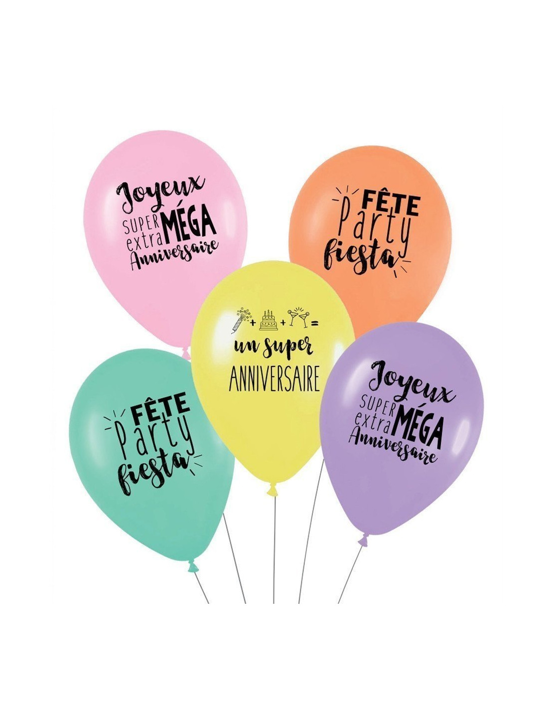 Ballons De Fête Pour Petite Fille Avec Inscription Joyeux