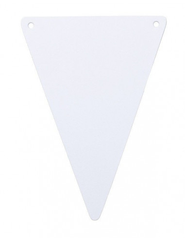 5 fanions triangles blancs